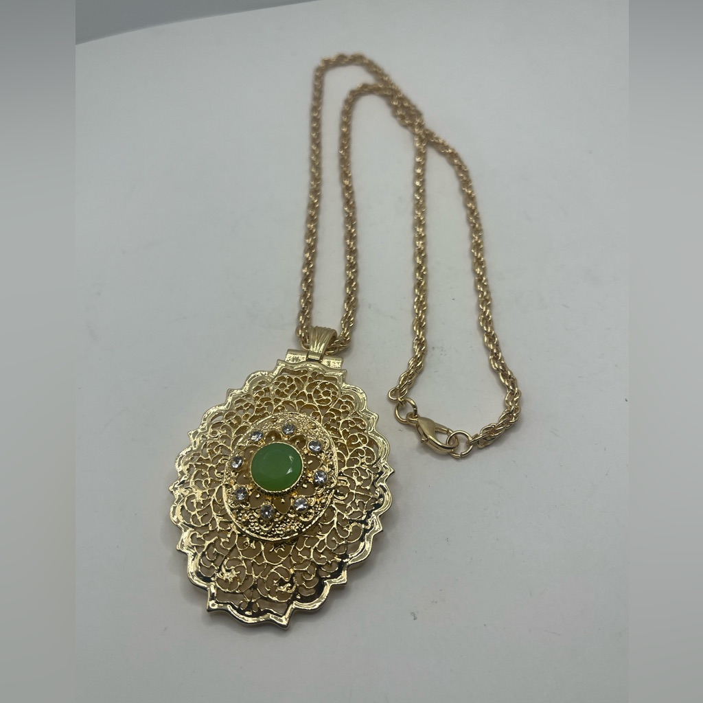 Gold Plated Necklace For Women Pendant And Brooch Design 38$